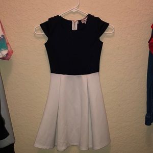 Navy and white kids dress- Brand: pink crush